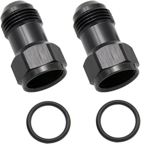 Miniatura 13 de Aluminio 3AN hembra a 3AN macho extensor de montaje, conector adaptador de extensiones AN3 con anillo tórico, negro