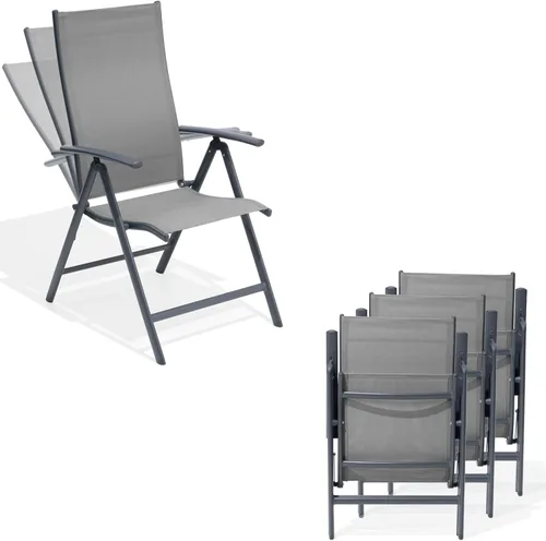 Miniatura 15 de Crestlive Products. Conjunto de 2 sillas plegables de patio, 7 niveles ajustables, reclinables, con respaldo alto, para exterior, sillas de césped