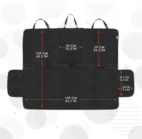 Miniatura 9 de Lusso Gear Funda de asiento de coche para perro, impermeable, antideslizante, protector de asiento trasero de automóvil, funda de asiento trasero