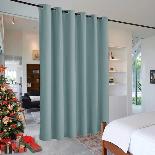 Miniatura 28 de RYB HOME - Cortinas extra largas con bloqueo de luz, persianas opacas insonorizadas para privacidad para cine en casa, oficina, fondo de patio, sala