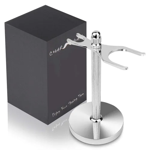 Miniatura 2 de Soporte de seguridad para afeitar y cepillo de afeitar, aberturas extra anchas, base más ancha, aspecto varonil