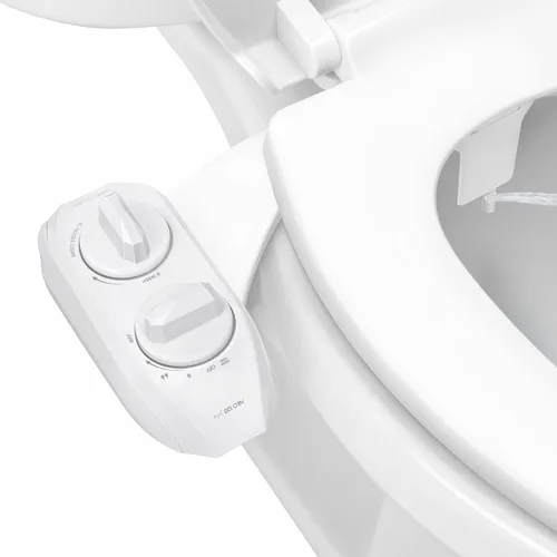 LUXE Bidet NEO 120 Plus - Boquilla única, accesorio de bidé no eléctrico para asiento de inodoro, instalación deslizante patentada, autolimpieza de