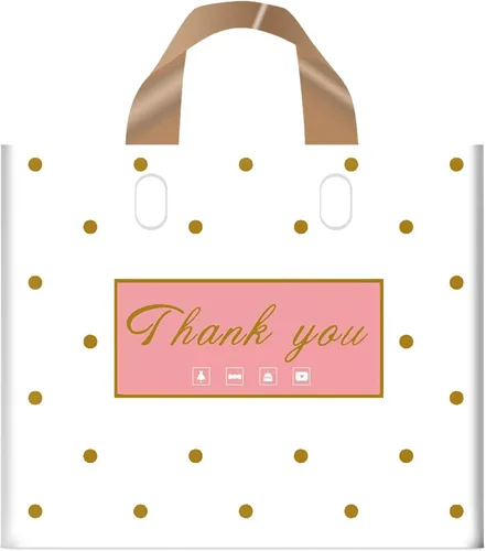 MLAFLY Bolsas de agradecimiento – Paquete de 50 bolsas de plástico a granel para pequeñas empresas, venta al por menor, fiestas, recuerdos y bolsas
