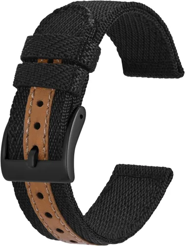 BISONSTRAP Correas de reloj deportivas de nailon, correa de reloj militar para hombre, 0.709 in, 0.787 in, 0.866 in, varios colores