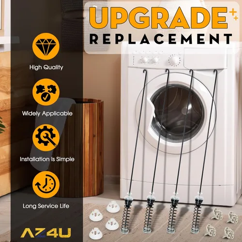 Miniatura 8 de W11217817 Kit de varilla de suspensión de arandela reemplaza W11159470 W11226768 para Whirlpool, Maytag, Amana, Kenmore Washer WTW4855HW1 MVWC465HW2