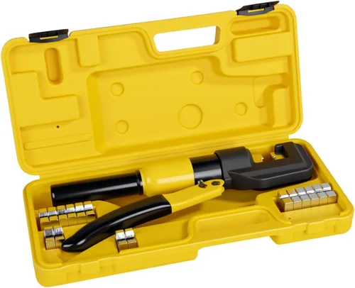 Miniatura 7 de Tenaza engarzadora hidráulica de 10 toneladas para terminales de cables de batería con troqueles