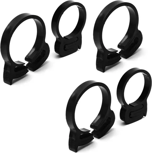 Miniatura 9 de Abrazaderas de manguera de agarre de 0.484-0.559 in de nailon ajustable de plástico resistente rápido doble agarre para fontanería, aplicaciones