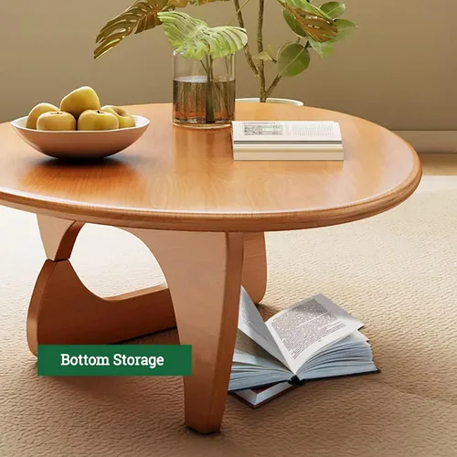 Miniatura 7 de Mesa auxiliar triangular de madera maciza, mesa de centro moderna de mediados de siglo para sala de estar, mesa auxiliar vintage de madera, mesa