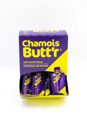 Miniatura 7 de Chamois Butt'r Crema antirozaduras de coco, paquete de 10 paquetes de 0.3 fl oz equipo de ciclismo