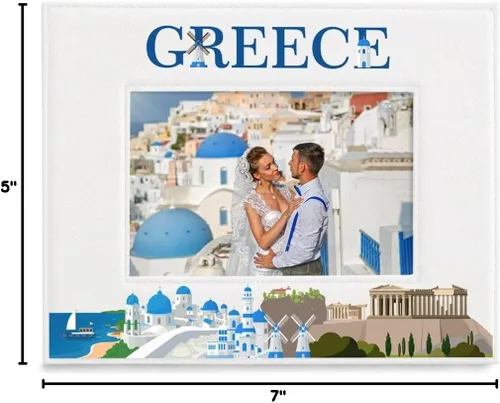 Miniatura 7 de KATE POSH Marco de fotos Grecia, vacaciones familiares en Grecia, boda, compromiso, decoración de Grecia, cumpleaños, ocasión especial