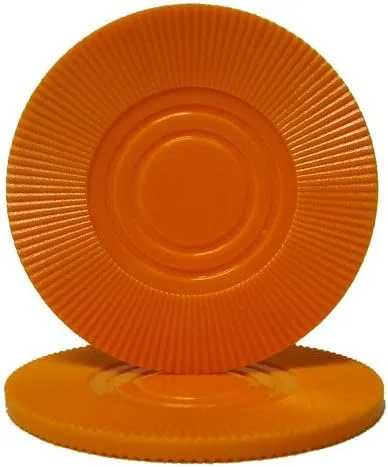 50 fichas de póquer radiales de plástico entrelazadas - Elige colores Naranja