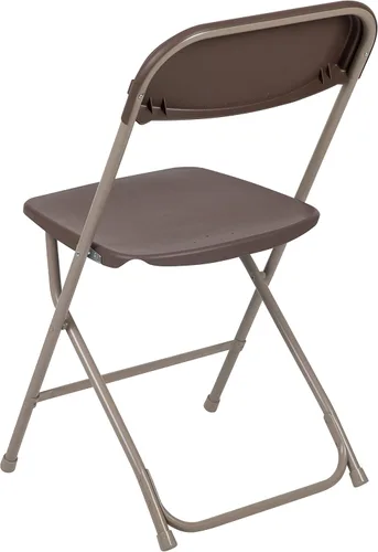 Miniatura 11 de Flash Furniture Hercules Series - Silla plegable de plástico, color marrón, paquete de 4, capacidad de peso de 650 libras, cómoda silla