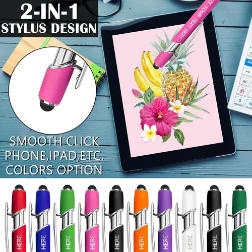 Miniatura 3 de Bolígrafos personalizados con lápiz óptico y grabado gratis, bolígrafos personalizados para negocios, graduación, aniversarios (hasta 500 unidades)