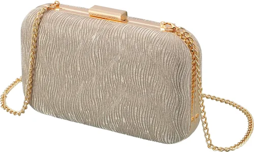 Savatano Bolso de mano dorado para mujer, bolso de mano dorado, bolso cruzado de hombro, bolsa de boda, fiesta, novia, baile de graduación..