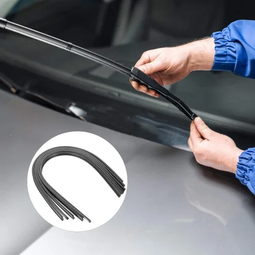 Miniatura 7 de 5 pares de tiras adhesivas universales de goma para limpiaparabrisas sin hueso, repuestos para limpiaparabrisas sin marco, recambios universales