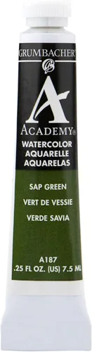 Miniatura 9 de Grumbacher Academy Pintura de acuarela, 0.3 fl oz/0.25 onzas, óxido de cromo verde (A048)