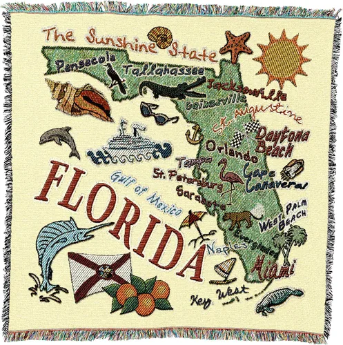 Miniatura 23 de Pure Country Weavers State of Alabama - Manta cuadrada para regalo, manta de tapiz tejida de algodón, fabricada en los Estados Unidos