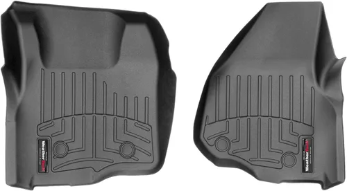 WeatherTech Revestimientos de suelo de ajuste personalizado para Ford Super Duty, Super Duty, Super Duty - 1ª fila (443051), negro