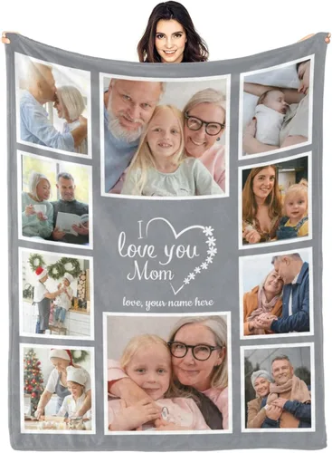 Miniatura 25 de Regalos para hija, mantas personalizadas con fotos, mejor manta para hija, manta personalizada con foto de niños, mantas personalizadas con collage