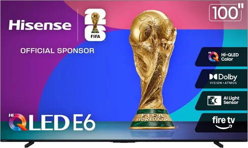 Miniatura 27 de Hisense 43" Serie E6 Cinema Hi-QLED 4K UHD Smart Fire TV (43E6QF, modelo 2025) - Sensor de luz AI, Dolby Vision · Atmos, control remoto por voz