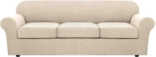 Miniatura 32 de H.VERSAILTEX - 3 fundas de sofá elásticas para 2 cojines de sofá. Fundas para muebles de sala de estar (funda base más 2 fundas de cojín de asiento)