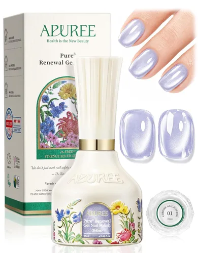 Miniatura 12 de APUREE Esmalte de uñas de gel fortalecedor: ámbar traslúcido Certificado USDA de base biológica Calidad de salón libre de HEMA Esmalte de gel