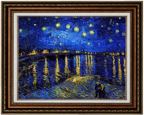 Miniatura 11 de ELITEAART- La noche estrellada por Vincent Van Gogh, pintura al óleo, reproducción de pintura al óleo, impresión en lienzo giclée, tamaño marcado