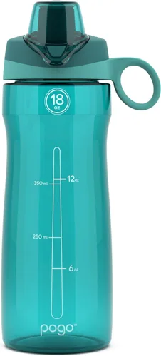 Miniatura 15 de Pogo Botella de agua de plástico sin bisfenol A con tapa con pico de 32 onzas, color azul atolón Azul (Blue Atoll)