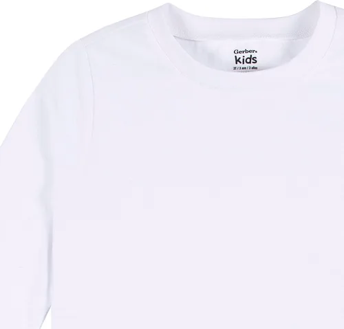 Miniatura 3 de Gerber Paquete de 5 camisetas lisas de manga larga para bebé, 160 GSM