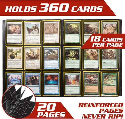 Miniatura 2 de Monster Binder - Álbum de tarjeta coleccionables, 9 bolsillos para tarjetas, retiene 360 de Yugioh, Magic, y Pokémon, Púrpura mate Morado mate