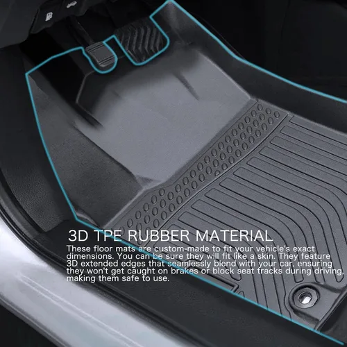 Miniatura 2 de Alfombrillas de Piso para Elantra N 2021-2023 (No Compatible con Híbrido 21-23) Protección para Todo Clima Goma TPE Personalizada para Piso Sin Olor