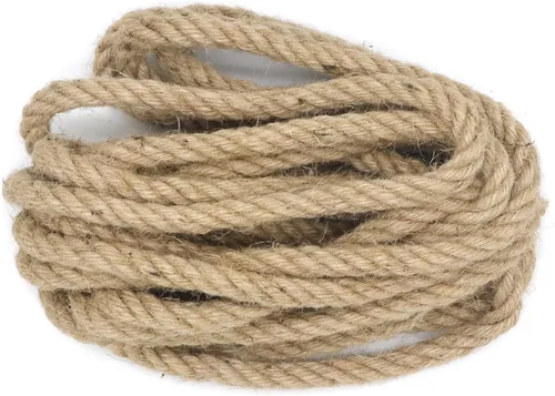 Miniatura 83 de Cuerda de yute IMROPE de 3/4 pulg, 100 pies, cuerda natural trenzada de 4 hebras para manualidades, jardín, decoración del hogar, hamaca Yute natural