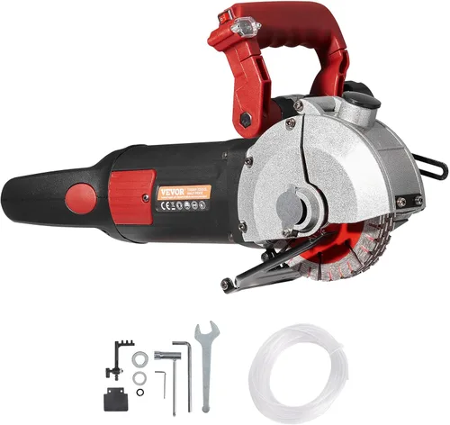 VEVOR Wall Chaser, máquina ranuradora de 4800 W con guía láser de 6500 rpm, profundidad máxima de ranura y ancho de 1.6 x 1.65 pulgadas, máquina de