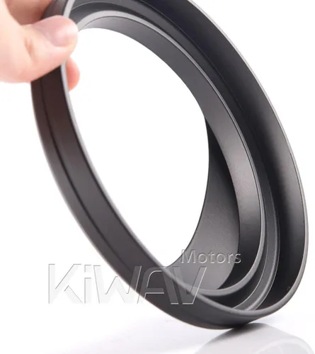 Miniatura 4 de KiWAV Cubierta montada en tanque de 5 pulgadas, bisel de aluminio negro compatible con Harley-Davidson