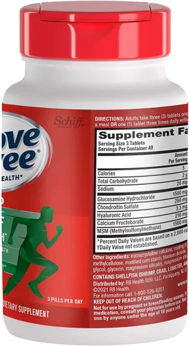 Miniatura 3 de Move Free Suplemento avanzado de apoyo articular MSM de glucosamina condroitina, apoya la movilidad, comodidad, fuerza, flexibilidad y hueso, 120
