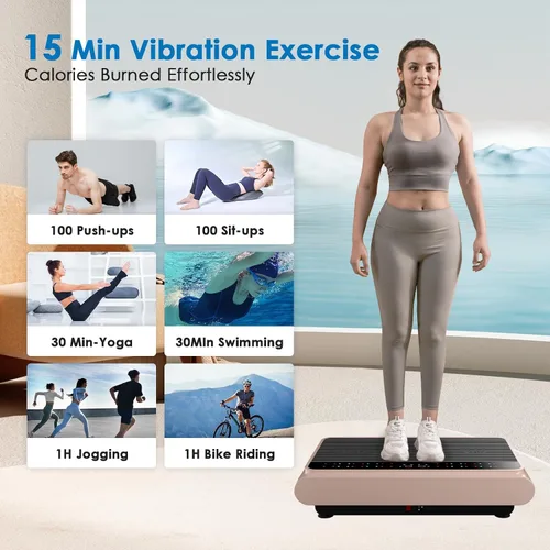 Miniatura 4 de Natini Vibration Plate Exercise Machine - Power Vibrating Plate for Lymphatic Drainage,Whole Boday Workout Machine for Women Weight Loss Home