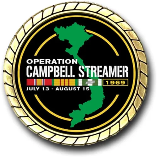 Miniatura 3 de Operación Campbell Streamer Vietnam Challenge Coin