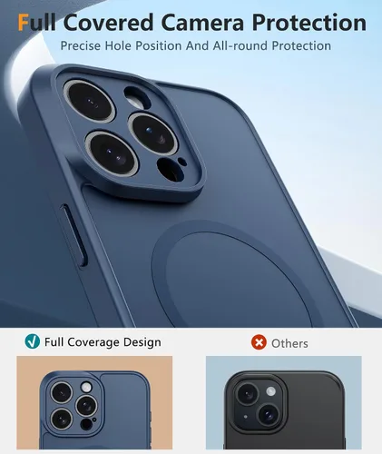 Miniatura 1747 de FNTCASE Funda para iPhone 13 Pro-Max: Fundas magnéticas transparentes compatibles con Magsafe Slim anti amarillamiento protección contra caídas