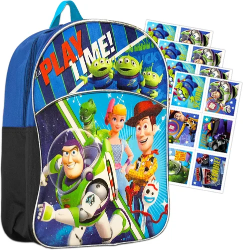 Disney Toy Story 4 Mini mochila preescolar para niños pequeños (11 pulgadas) Paquete de 2 piezas con bolsa escolar de Toy Story con zumbido, madera