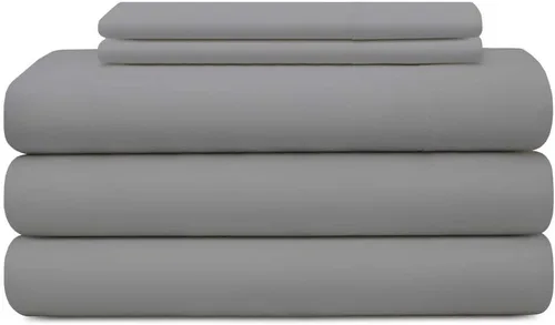 Miniatura 2 de Juego de sábanas de algodón de 28 pulgadas con bolsillo profundo de rayas blancas de 5 piezas con 2 fundas de almohada, 800 hilos