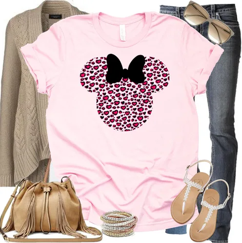 Miniatura 3 de Leopardo, Minnie Camisa, Cheetah Minnie Camisa, Animal Kingdom, Camisa Safari Casual Manga Corta Camisa