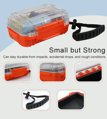 Miniatura 6 de Pequeña caja impermeable mini caja seca contenedor impermeable, caja de almacenamiento hermética, pequeñas cajas impermeables para kayak, canotaje