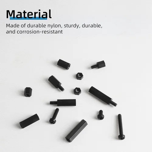 Miniatura 4 de 600 piezas M3 macho hembra separadores hexagonales de nailon tornillos tuercas, kit surtido de separadores y tornillos para placa base, pilar