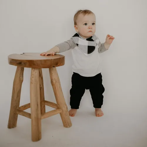 Miniatura 4 de Parker - Baberos tipo bandana para bebé, paquete de 4 baberos para niños, niñas, unisex Lunar