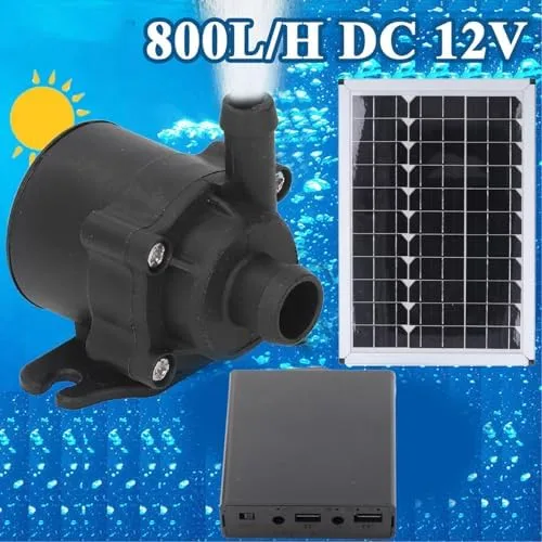 Miniatura 3 de Kit de bomba de fuente solar - Bomba sumergible de 20 W 12 V con elevación de 5 M para riego de estanques de jardín, circulación de agua y fuentes
