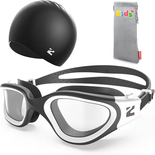 Miniatura 16 de ZIONOR Gafas de natación para niños con gorro de natación, G1 MINI SE antivaho con gorro de natación para niños A2