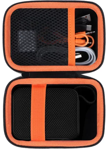 Miniatura 28 de Funda de silicona Lebakort compatible con altavoz portátil JBL GO 4 (Funda negra)