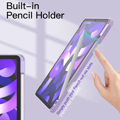 Miniatura 5 de JETech Funda para iPad Air de 11 pulgadas M3/M2 (2025/2024), iPad Air 5/4 (2022/2020 5ª/4ª 10.9 pulgadas) con soporte para lápices, parte trasera