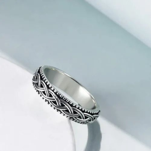 Miniatura 41 de YAFEINI Anillo giratorio de plata de ley para mujer, nudo celta, girasol, margarita, corazón, árbol de la vida, joyería de regalo para mujeres