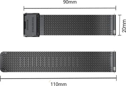 Miniatura 4 de Bandas para Vivoactive 3 Watch Band, 0.78 pulgadas de malla de acero inoxidable para Garmin Vivoactive 3/Forerunner 645 Music/Galaxy Watch 1.654